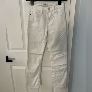 Frame White Le high Straight jeans